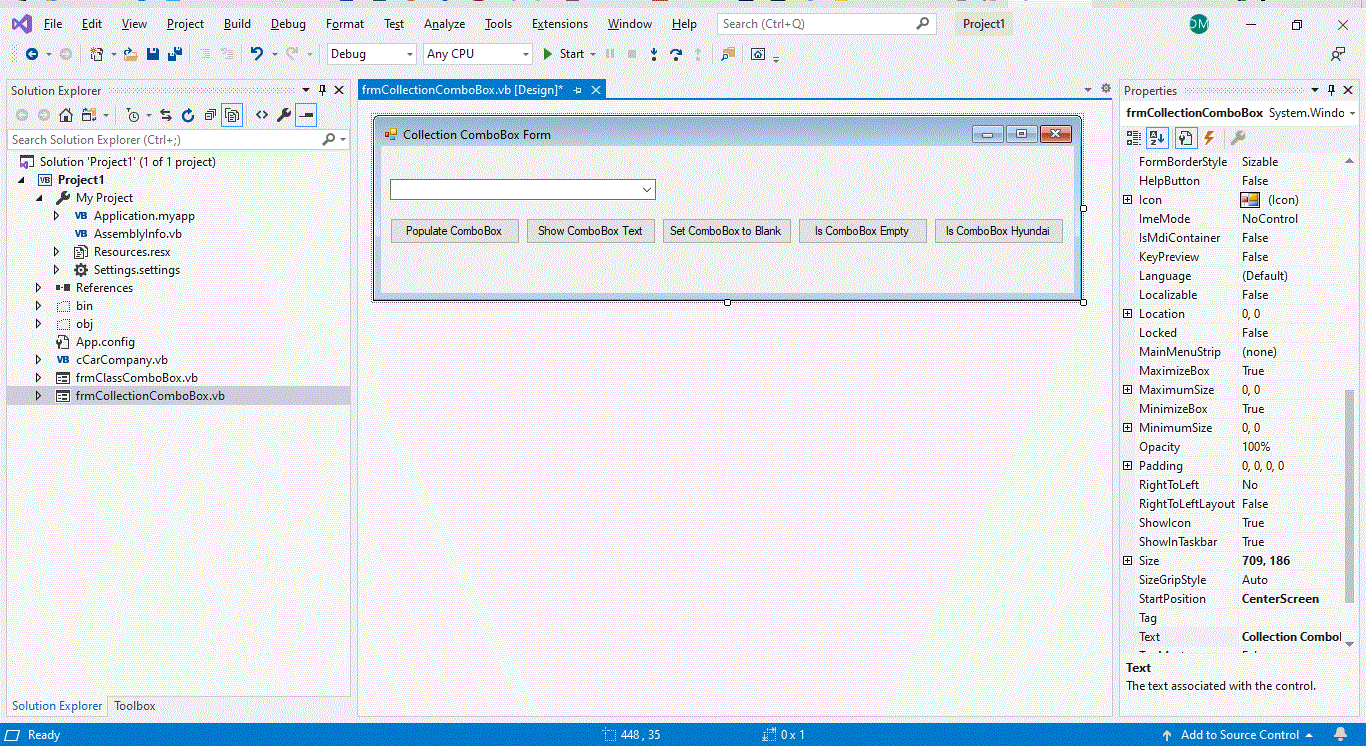 The ComboBox Control