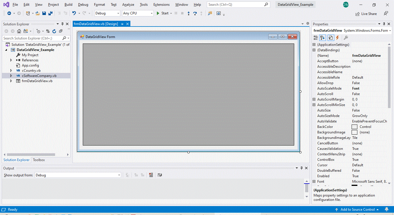 The DataGridView Control